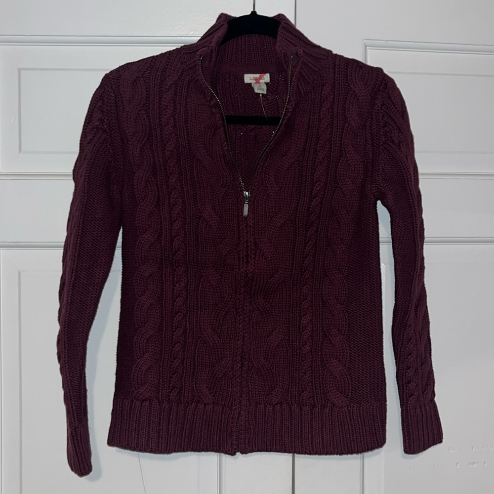 LL Bean Long sleeve sweater zip up
